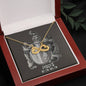 Pisces Zodiac 02.19 - 03.20 Love You Until The End Of Time Infinity Hearts Pendant Cable Chain Necklace with Luxury Mahogany Box w/Led