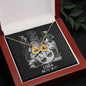 Libra Zodiac 09.23 - 10.22 Love You Until The End Of Time Infinity Hearts Pendant Cable Chain Necklace with Luxury Mahogany Box w/LED