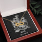 Aries Zodiac 03.21 - 04.19 Love You Until The End Of Time Infinity Hearts Pendant Cable Chain Necklace with Luxury Mahogany Box w/LED