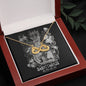 Sagittarius Zodiac 11.22 - 12.21 Love You Until The End Of Time Infinity Hearts Pendant Cable Chain Necklace with Luxury Mahogany Box w/LED