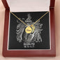 Scorpio Zodiac 10.23 - 11.21 Mom Angel Wing Cable Chain Necklace with Luxury Mahogany Box w/LED