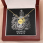 Aquarius Zodiac 01.20 - 02.18 Mom Angel Wing Pendant Cable Chain Necklace with Luxury Mahogany Box w/LED