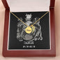 Taurus Zodiac 04.20 - 05.20 Mom Angel Wing Pendant Cable Chain Necklace with Luxury Mahogany Box w/LED