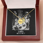 Libra Zodiac  09.23 - 10.22 Mom Angel Wing Pendant Necklace with Luxury Mahogany Box w/LED