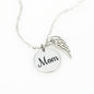 Aries Zodiac 03.21 - 04.19 Mom Angel Wing Charms Pendant Cable Chain Necklace with Luxury Mahogany Box w/LED