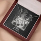 Libra Zodiac 09.23 - 10.22 Dad Angel Wing Necklace with Luxury Mahogany Box w/LED