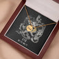 Leo Zodiac 07.23 - 08.22 Dad Angel Wing Pendant Cable Chain Necklace with Luxury Mahogany Box w/LED