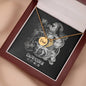 Capricorn Zodiac 12.22 - 01.19 Dad Angel Wing Cable Chain Necklace with Luxury Mahogany Box w/LED