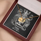 Virgo Zodiac 08.23 - 09.22 Dad Angel Wing Cable Chain Necklace with Luxury Mahogany Box w/LED