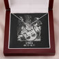 Libra Zodiac 09.23 - 10.22 Grounding Force Anchor Pendant Cable Chain Necklace with Luxury Mahogany Box w/LED