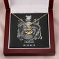 Taurus Zodiac 04.20 - 05.20 Grounding Force Love Heart Anchor Pendant Cable Chain Necklace with Luxury Mahogany Box w/LED
