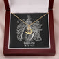 Scorpio Zodiac 10.23 - 11.21 Grounding Love Anchor Pendant Cable Chain Necklace  with Luxury Mahogany Box w/LED