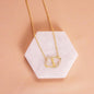 Virgo Zodiac 08.23 - 09.22 Interwoven Gold Hearts Pendant Necklace with Luxury Mahogany Box w/LED