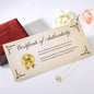 Virgo Zodiac 08.23 - 09.22 Interwoven Gold Hearts Pendant Necklace with Luxury Mahogany Box w/LED