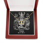Virgo Zodiac 08.23 - 09.22 Interwoven Gold Hearts Pendant Necklace with Luxury Mahogany Box w/LED