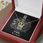 Gemini Zodiac 05.21 - 06.20 Everlasting Love Interwoven Gold Hearts Pendant Cable Chain Necklace with Luxury Mahogany Box w/LED