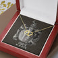 Pisces Zodiac 02.19 - 03.20 Everlasting Love Interwoven Hearts Pendant Cable Chain Necklace withLuxury Mahogany Box w/LED