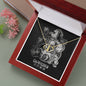 Capricorn Zodiac 12.22 - 01.19 Everlasting Love Interwoven Gold Hearts Necklace with Luxury Mahogany Box w/LED