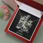 Aries Zodiac 03.21 - 04.19 Everlasting Love Interwoven Gold Hearts Pendant Cable Chain Necklace with Luxury Mahogany Box w/LED