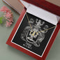 Virgo Zodiac 08.23 - 09.22 Interwoven Gold Hearts Pendant Necklace with Luxury Mahogany Box w/LED
