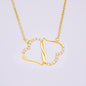 Virgo Zodiac 08.23 - 09.22 Interwoven Gold Hearts Pendant Necklace with Luxury Mahogany Box w/LED