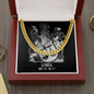 Libra Zodiac 09.23 - 10.22 Timeless Strength Cuban Link Chain Necklace with Luxury Mahogany Box w/LED