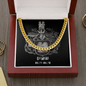 Gemini Zodiac 05.21 - 06.20 Timeless Strength Cuban Link Chain Necklace with Luxury Mahogany Box w/LED