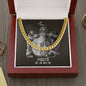 Pisces Zodiac 02.19 - 03.20 Timeless Strength Cuban Link Chain Necklace with Luxury Mahogany Box w/Led