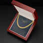 Leo Zodiac 07.23 - 08.22 Timeless Strength Cuban Link Chain Necklace with Luxury Mahogany Box w/LED