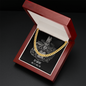 Gemini Zodiac 05.21 - 06.20 Timeless Strength Cuban Link Chain Necklace with Luxury Mahogany Box w/LED
