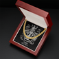 Virgo Zodiac 08.23 - 09.22 Timeless Strength Cuban Link Chain Necklace with Luxury Mahogany Box w/LED
