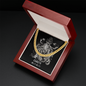 Cancer Zodiac 06.21 - 07.22 Timeless Strength Cuban Link Chain Necklace with Luxury Mahogany Box w/LED