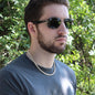 Gemini Zodiac 05.21 - 06.20 Timeless Strength Cuban Link Chain Necklace with Luxury Mahogany Box w/LED