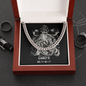 Cancer Zodiac 06.21 - 07.22 Timeless Strength Cuban Link Chain Necklace with Luxury Mahogany Box w/LED