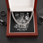 Sagittarius Zodiac 11.22 - 12.21 Timeless Strength Cuban Link Chain Necklace with Luxury Mahogany Box w/LED