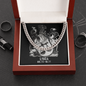 Libra Zodiac 09.23 - 10.22 Timeless Strength Cuban Link Chain Necklace with Luxury Mahogany Box w/LED