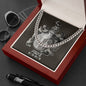 Pisces Zodiac 02.19 - 03.20 Timeless Strength Cuban Link Chain Necklace with Luxury Mahogany Box w/Led