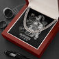 Capricorn Zodiac 12.22 - 01.19 Timeless Strength Cuban Link Chain Necklace with Luxury Mahogany Box w/LED