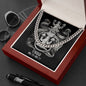Virgo Zodiac 08.23 - 09.22 Timeless Strength Cuban Link Chain Necklace with Luxury Mahogany Box w/LED