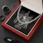 Scorpio Zodiac 10.23 - 11.21 Timeless Strength Cuban Link Chain Necklace with Luxury Mahogany Box w/LED