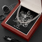 Leo Zodiac 07.23 - 08.22 Timeless Strength Cuban Link Chain Necklace with Luxury Mahogany Box w/LED