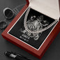 Cancer Zodiac 06.21 - 07.22 Timeless Strength Cuban Link Chain Necklace with Luxury Mahogany Box w/LED