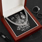Sagittarius Zodiac 11.22 - 12.21 Timeless Strength Cuban Link Chain Necklace with Luxury Mahogany Box w/LED