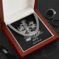 Aries Zodiac 03.21 - 04.19 Timeless Strength Cuban Link Chain Necklace with Luxury Mahogany Box w/LED