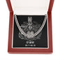 Gemini Zodiac 05.21 - 06.20 Timeless Strength Cuban Link Chain Necklace with Luxury Mahogany Box w/LED