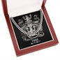 Virgo Zodiac 08.23 - 09.22 Timeless Strength Cuban Link Chain Necklace with Luxury Mahogany Box w/LED