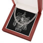 Scorpio Zodiac 10.23 - 11.21 Timeless Strength Cuban Link Chain Necklace with Luxury Mahogany Box w/LED