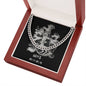 Aries Zodiac 03.21 - 04.19 Timeless Strength Cuban Link Chain Necklace with Luxury Mahogany Box w/LED