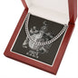Pisces Zodiac 02.19 - 03.20 Timeless Strength Cuban Link Chain Necklace with Luxury Mahogany Box w/Led