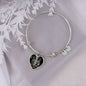Virgo Zodiac 08.23 - 09.22 Engravable Heart Charm Pendant Bangle Bracelet